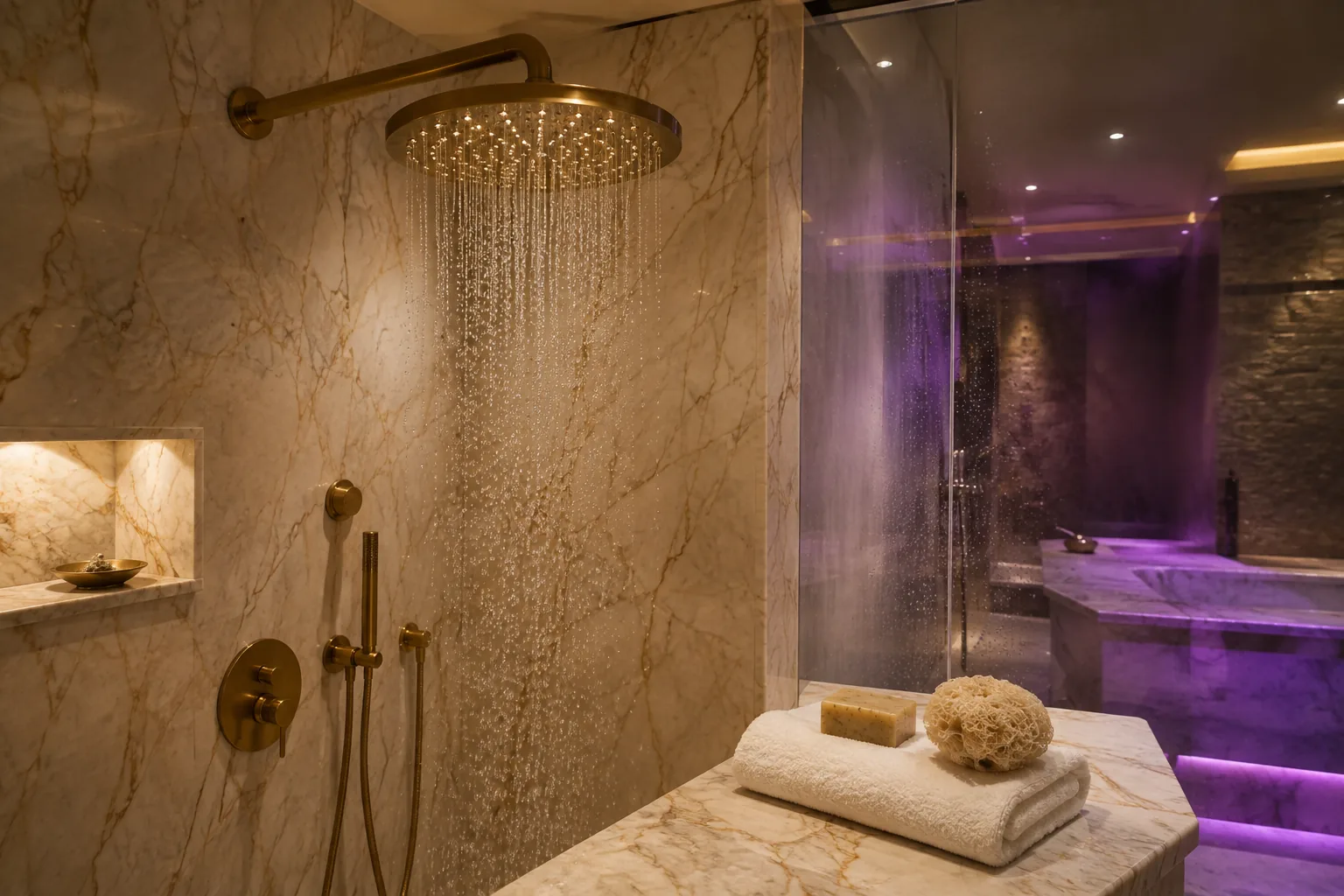 Spa duş bölümü — Lila Spa, Bahçelievler misafirlerine hizmet veren salon